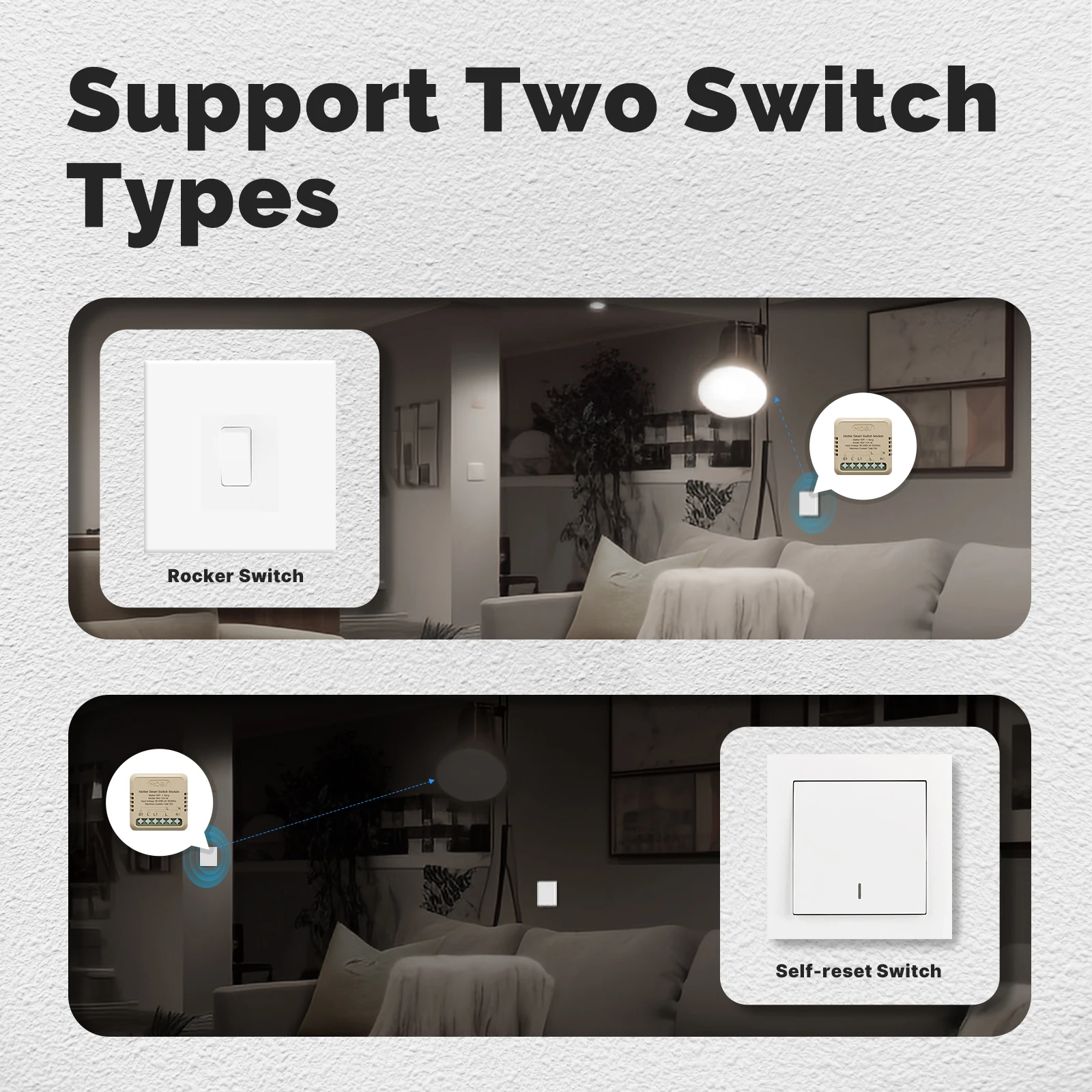 Tuya WiFi Matter Mini Smart Switch Module Relay Timer Home Automation App Remote