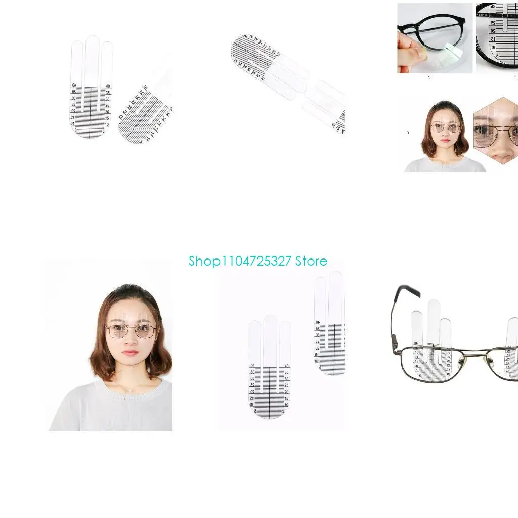 D8KF 2 Pcs/Set Optical Ruler for Hospital Medical Supplies Optometry Tester Lightweight Professional