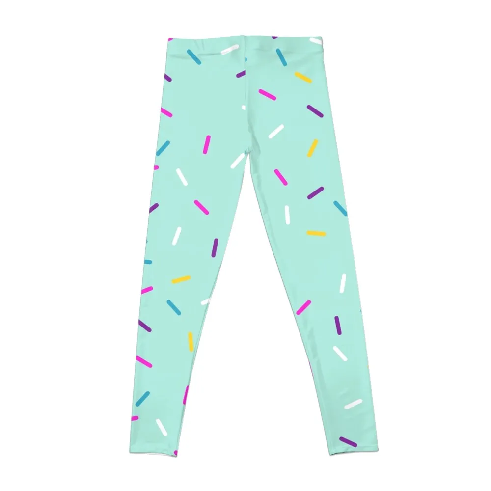 Donut Sprinkles and frosting Design, blue, Pink. Leggings Women sports sports for gym flared Womens Leggings