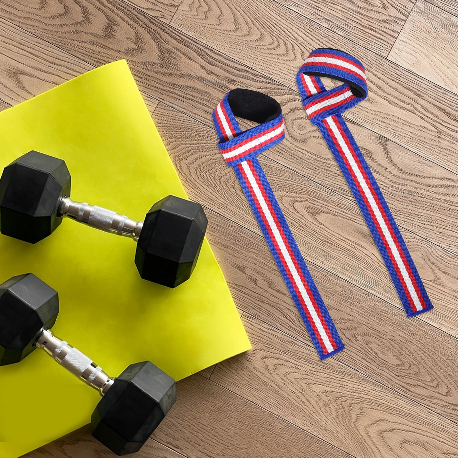 

1 Pair Weightlifting Wrist Wraps Gym Straps for Deadlifts Pull Ups Strength Training Workout Gear Enhanced Grip Anti Slip