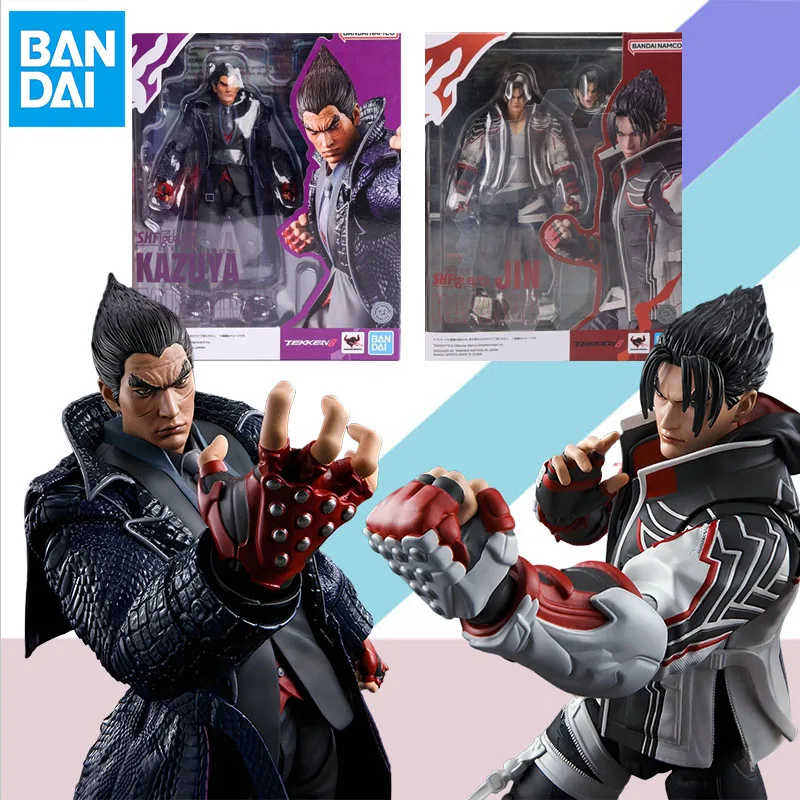 Bandai SHF KAZUYA MISHIMA JIN KAZAMA Anime full Action Assembly Figure Model original box Toy Gifts for kids Soldier