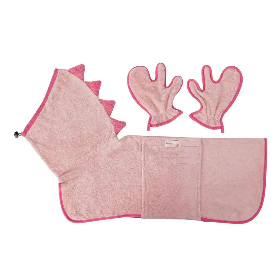 

Супермягкий быстросохнущий набор полотенец для собак для холодной погоды, пляжа, бассейна, регулируемый халат из микрофибры с перчатками для сушки для кошек