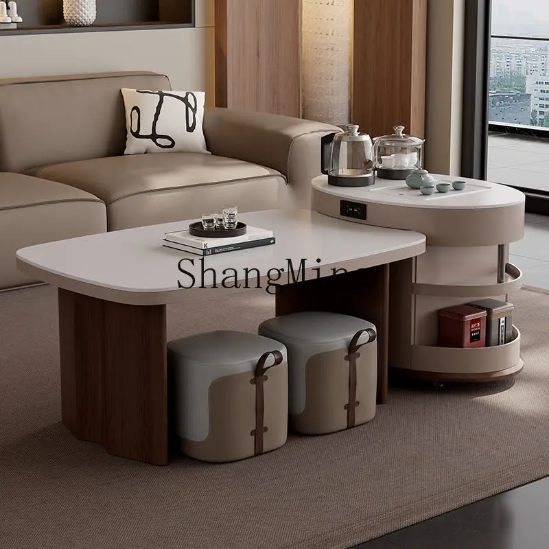 

ZYY multi-functional rock slab tea table dual-purpose integrated intelligent water supply removable rock slab tea table