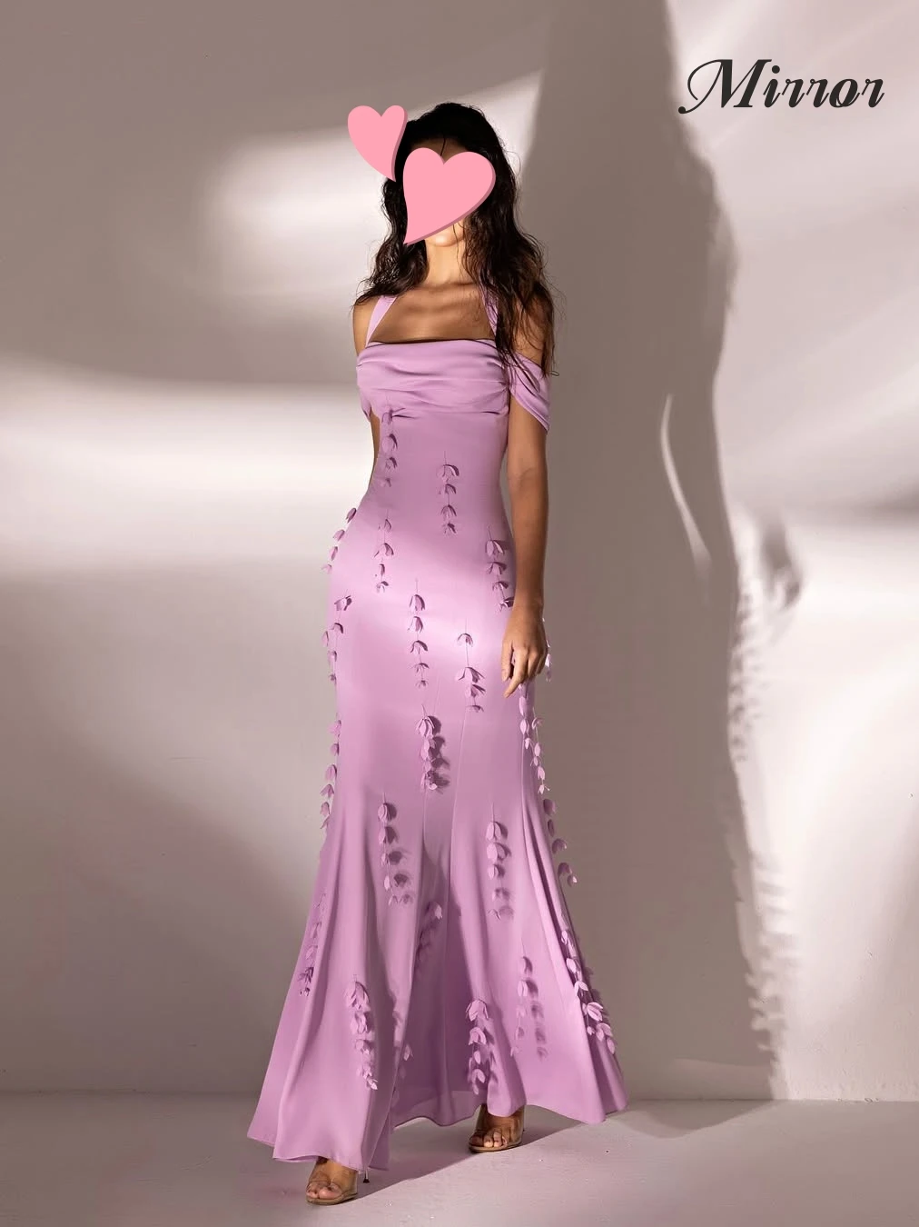 

Mirror Dress Elegant Vintage Sweet Pink Mermaid Flowers New Stylish Customize Formal Occasion Prom Dress Evening Party Gowns