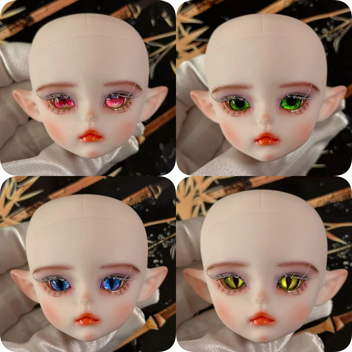 

Handmade 1/6 Bjd Doll Head Elf Makeup Dolls White Eyelash 30cm Doll Kids Toy Gift Dolls for Girls