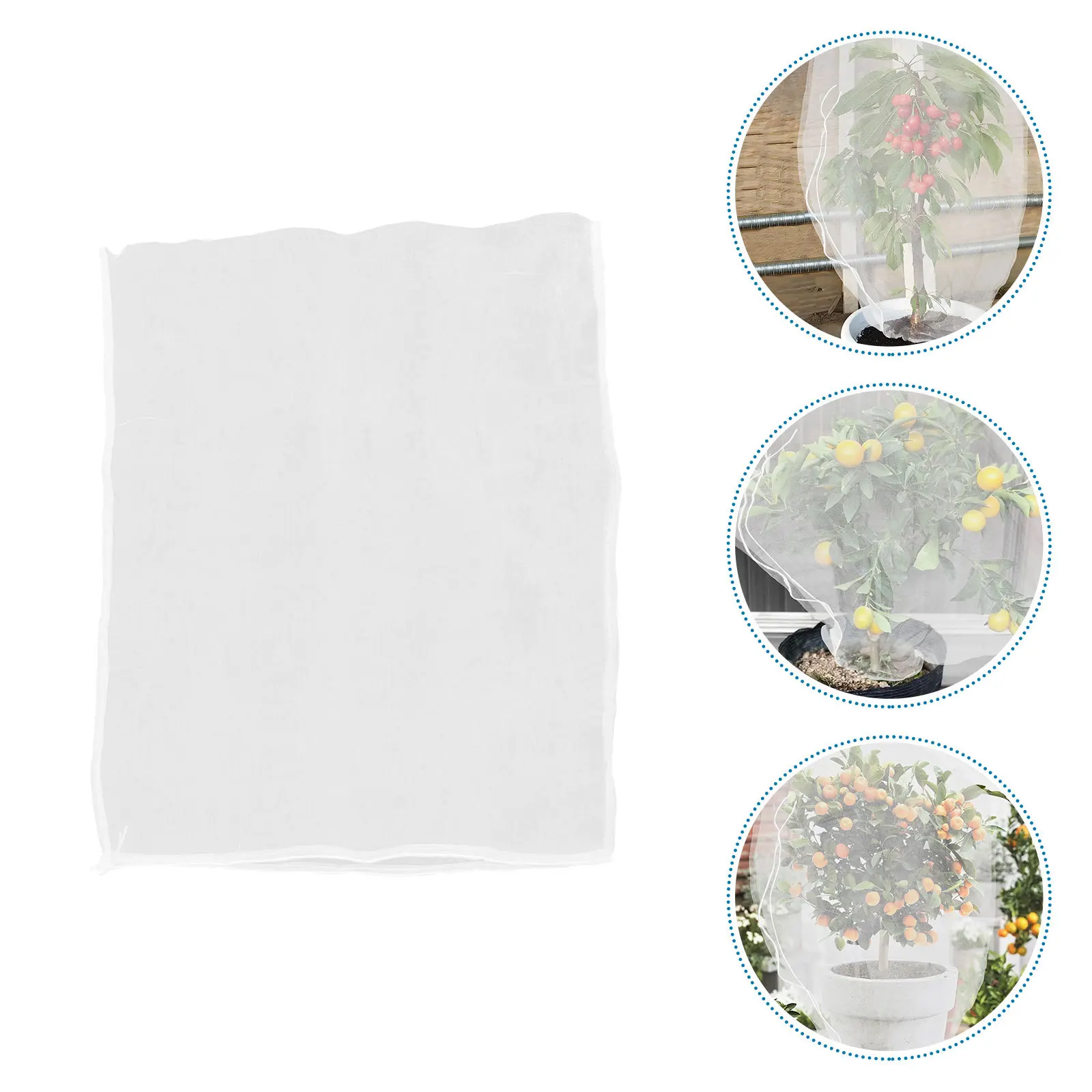

8Pcs Net Cover for Plants - Fine Mesh Garden Protection Bags with Drawstring and Zipper for Vegetables Fruits Trees