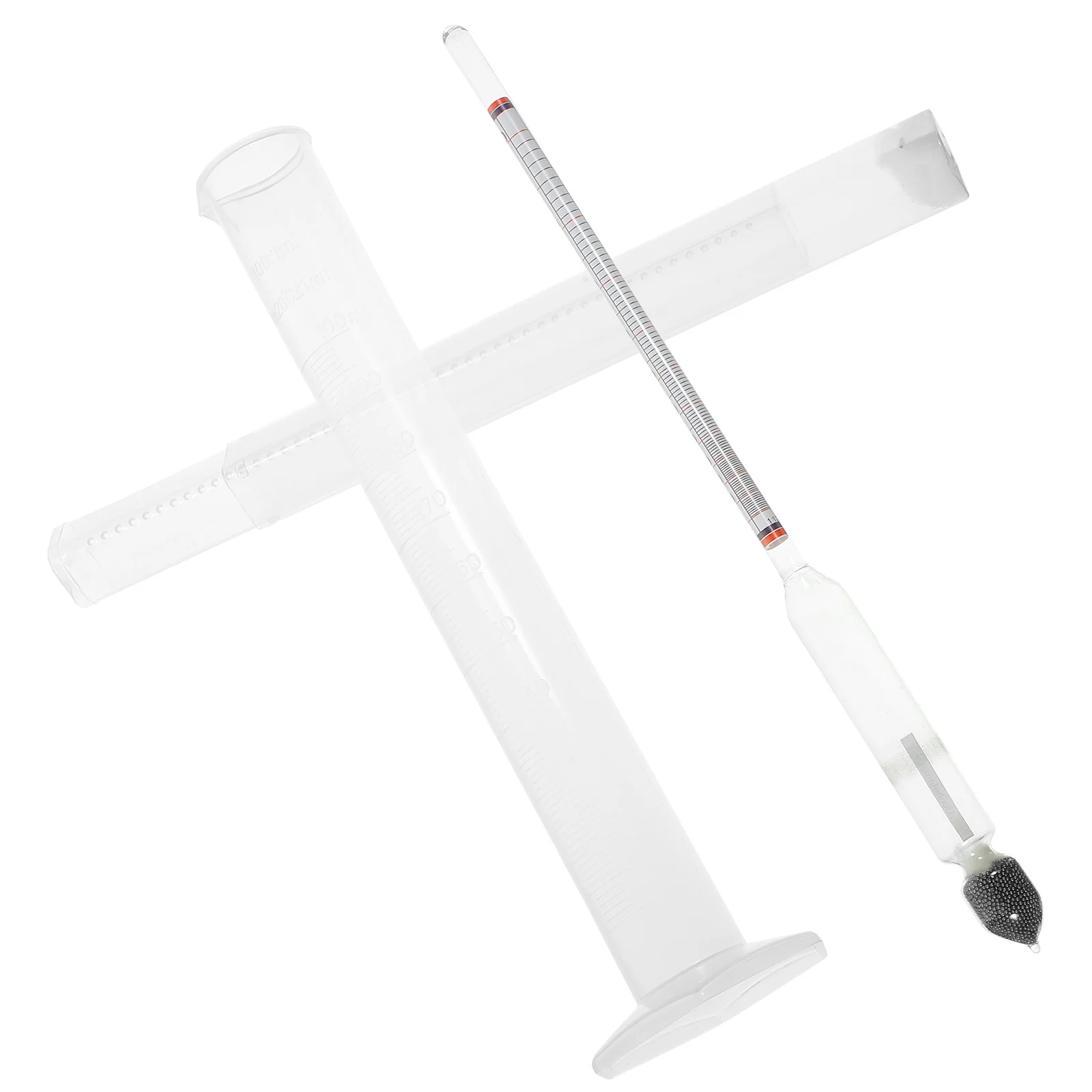 

1Set Alcohol Hydrometer Plastic Test Jar Scale Hydrometer for Wine Brew Beer Specific Gravity Plastic Test Jar