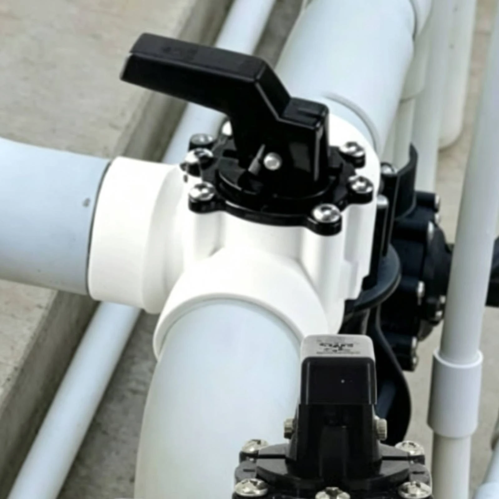 Pool Three-Way Valve Threaded Pool Diverter Valve Hand-Operable Heavy Duty for Water Circulation