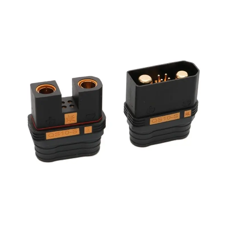 2 pièces QS10-S Anti-étincelle batterie connecteur 180A Mâle Femelle Plaqué Or Plug pour RC Voiture Électrique Modèle Plante Agriculture UAV Drone