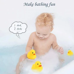 5pcs/Rubber Duck Bath Toys Yellow Mini Ducks Float Duck Baby Bath Toy Shower Party Favors Gift for Toddlers Kids Boys Girl