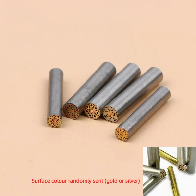 5/6mm Mosaic Pin Rivets for Knife Handle Patch Screw Brass Mosaics Rivets Nail Steel Tube Slingshot Patch Rivet Length 30mm