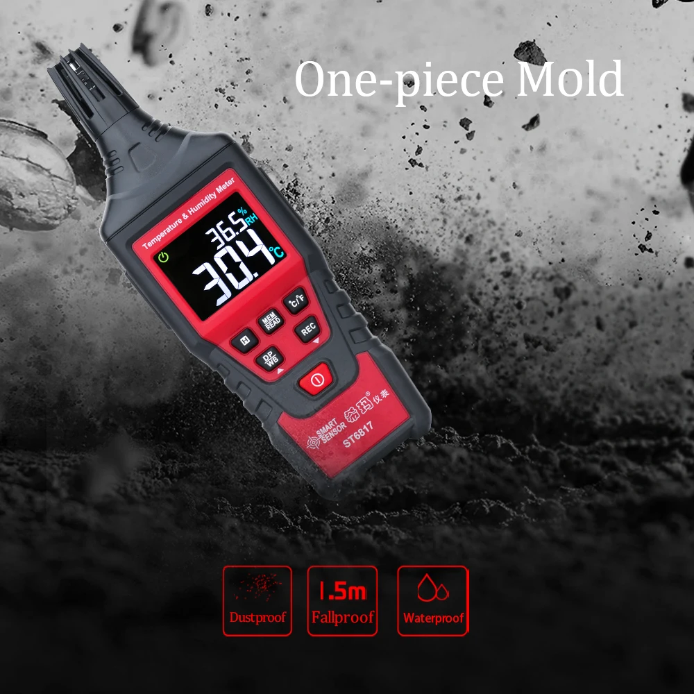 Medidor Digital de humedad y temperatura, termómetro interior para el hogar, higrómetro, pirómetros de mano, Detector de medidor de humedad