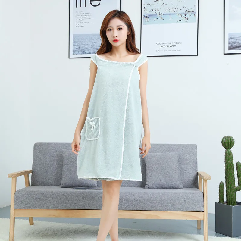 Coral fleece soft wearable camisole bath skirt versatile bath towel bathrobe beach towel bath towel enlarged size order