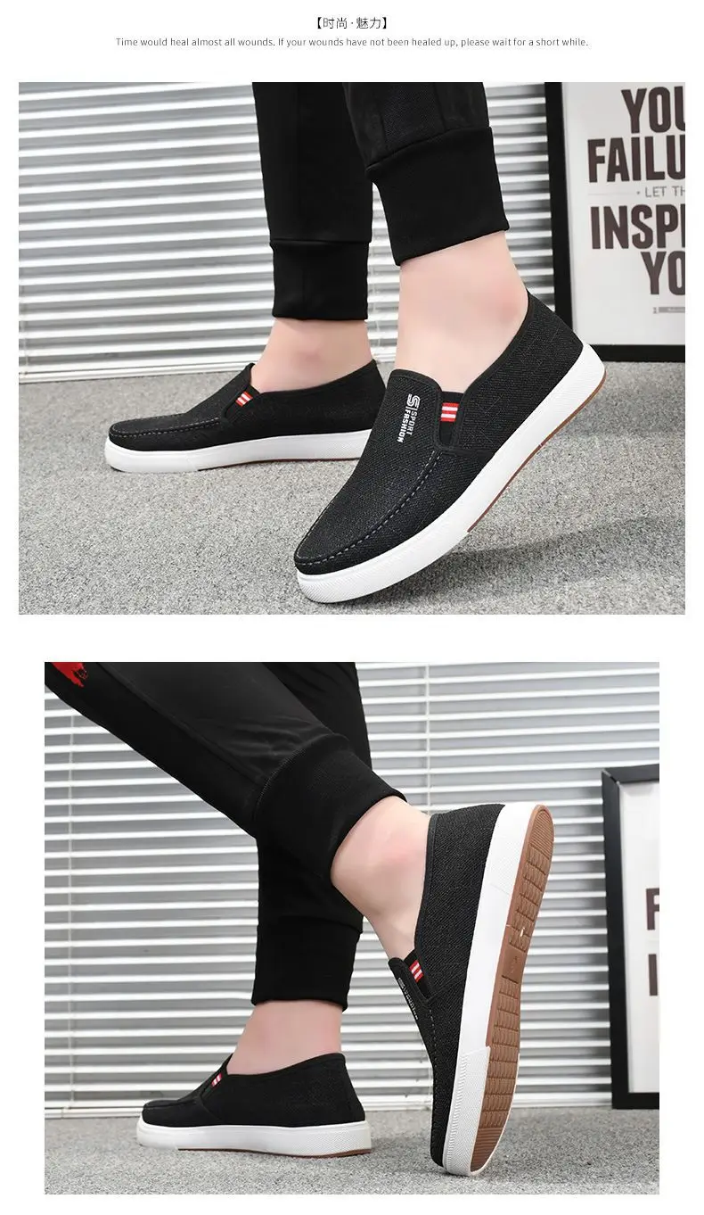 Neue Stoffschuhe für Herren, Lässig, Atmungsaktiv, Slip-On, Verschleißfest, Rutschfest, Leichte Arbeitsschuhe – Detail 5