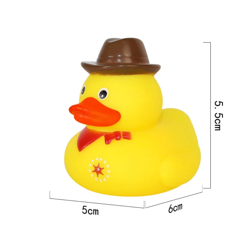 Hot Sale Little Yellow Duck Toddler Toys Rubber Squeeze Sound Water Toys Cute Funny Toys Kids