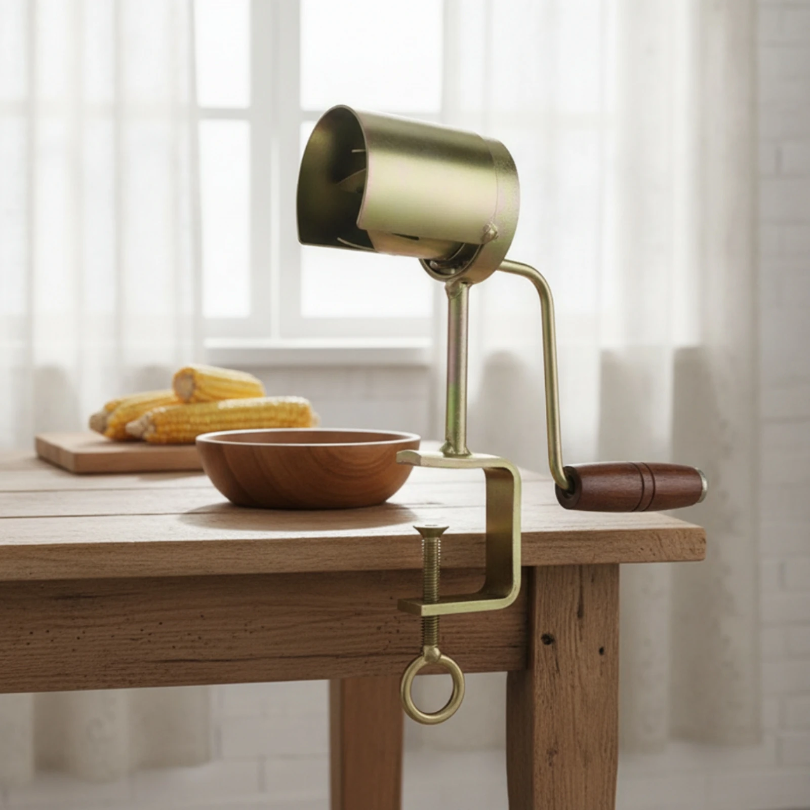 Corn Sheller Hand-Crank Corn Sheller with Clamp Manual Heavy Duty for Small Farmers, Countertop, Kitchen