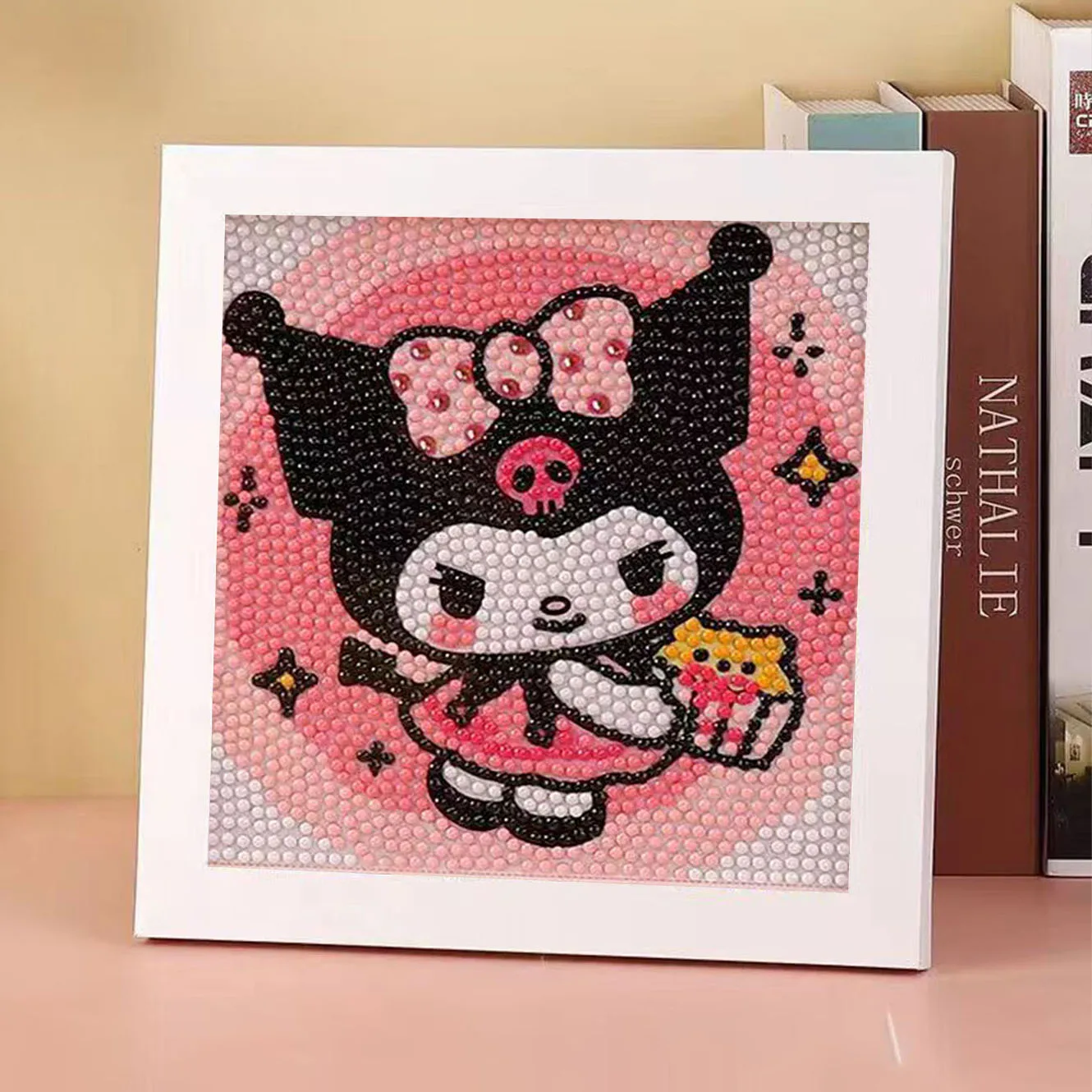 Sanrio คริสตัลเพชรกรอบตกแต่งภาพวาดชุดทําด้วยมือ DIY Kuromi Kawaii ตกแต่งบ้านคู่ของขวัญวันเกิด