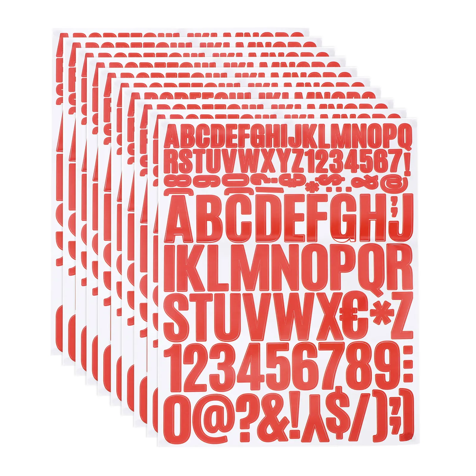 810Pcs/10Sheets Vinyl Letter Stickers 1.5 Inch Self-Adhesive Vinyl Alphabet Number Stickers for DIY Gift Cards Notebook Decals