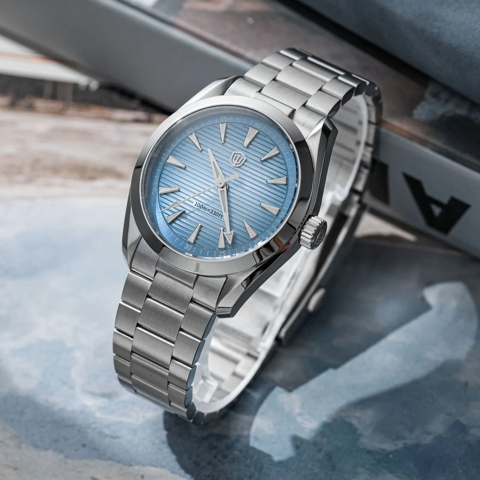 Watchdives WD0006 Watch VH31 Sweep Second Movement Domed Sapphire Crystal BGW9 Luminous 10Bar Waterproof 38mm Vintage Watches