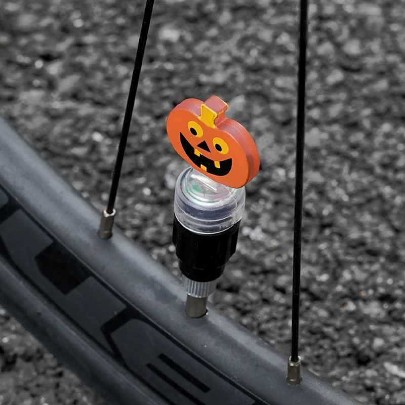 

Halloween Pumpkin Cycle Light Led Flash Tyre Valve Light Car Bike Bicycle Motorbicycle Wheel Tire Light Bicycle Bag