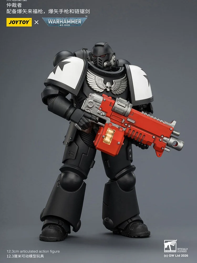 

JOYTOY Warhammer 40000/40k "Black Templars Intercessor with Bolt Rifle, Bolt Pistol and Chainsword" Action Figure Doll Model