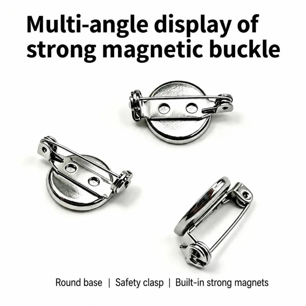 1/4Pcs Magnetic Magnetic Safety Pin To Fridge Magnet Lock-Clasp Fridge Magnet Converter Lock-clasp Magnetic Pin