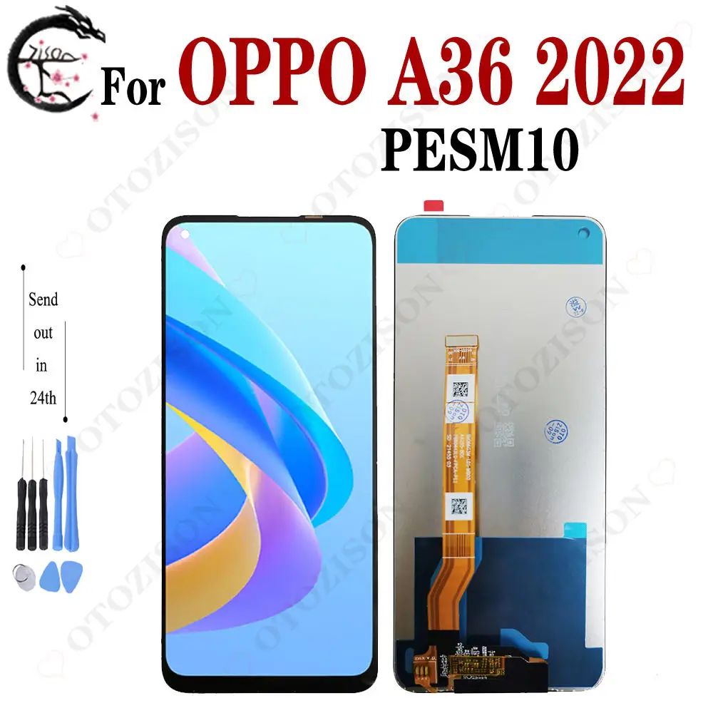 6,56-дюймовый ЖК-дисплей для OPPO A36 с рамкой PESM10, сенсорный датчик, дигитайзер в сборе, сменный модуль ЖК-дисплея A36, протестированный