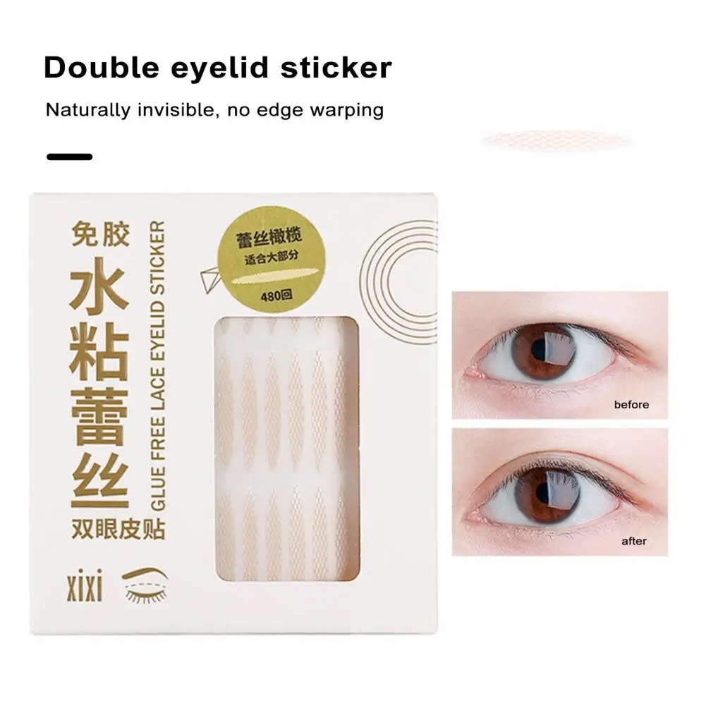 Double Eyelid Patches Water Sticky Lace Double Eyelid Stickers Natural Traceless Patches for Super Eye Enhancement 3 Years