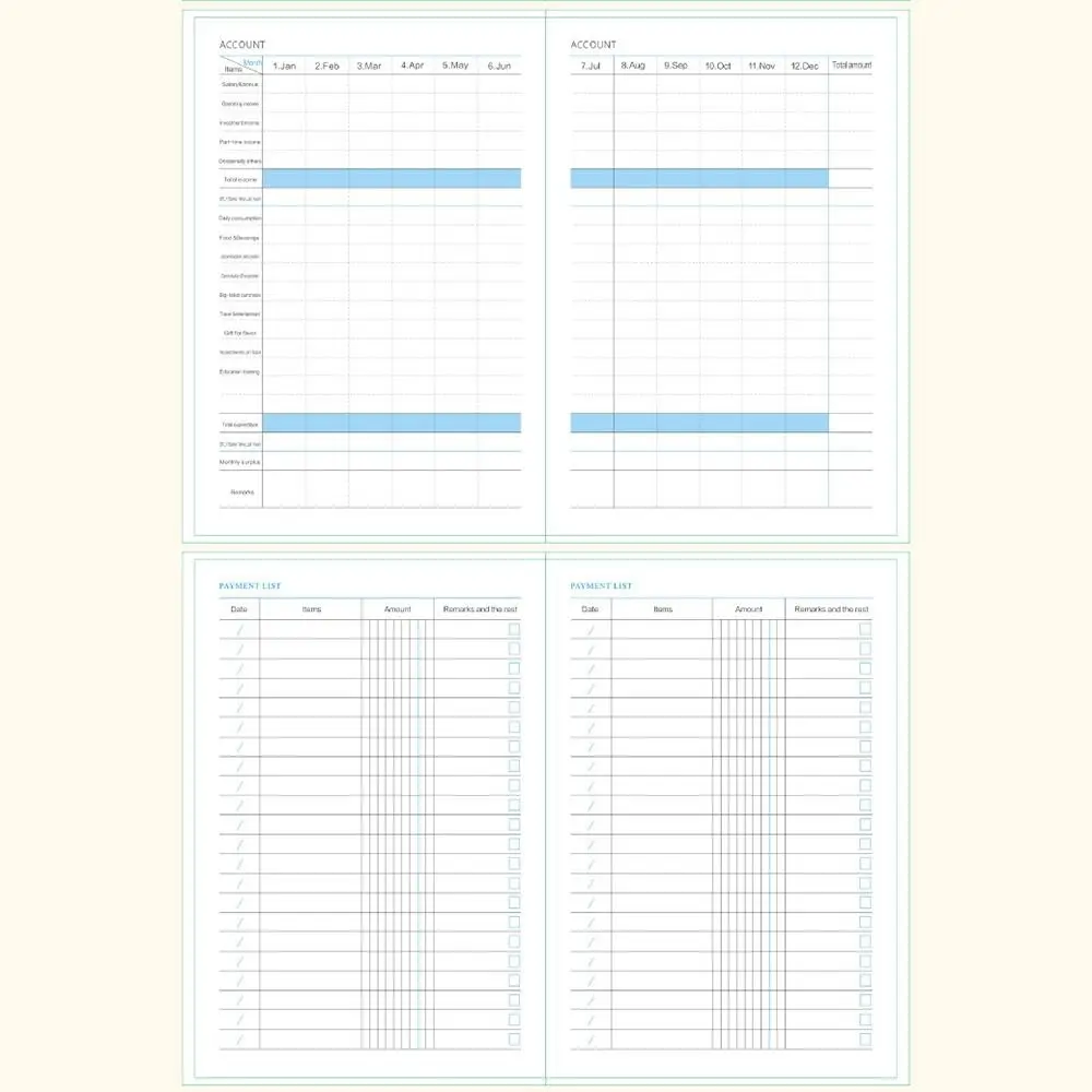 English 2026 Schedule Planner Notepad 12 Months Wear-resistant 365 Days Efficiency Notebook Bookmark Thick Paper