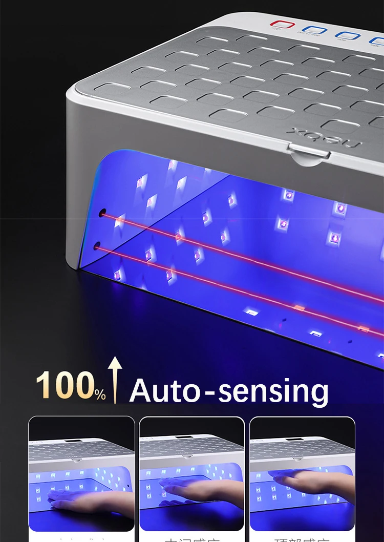 

（Big disount）Professional Strong Power Popular Rechargeable Nail Polish Dryer UV Led Nail Lamp for Double Hand Beauty Nail Lamp