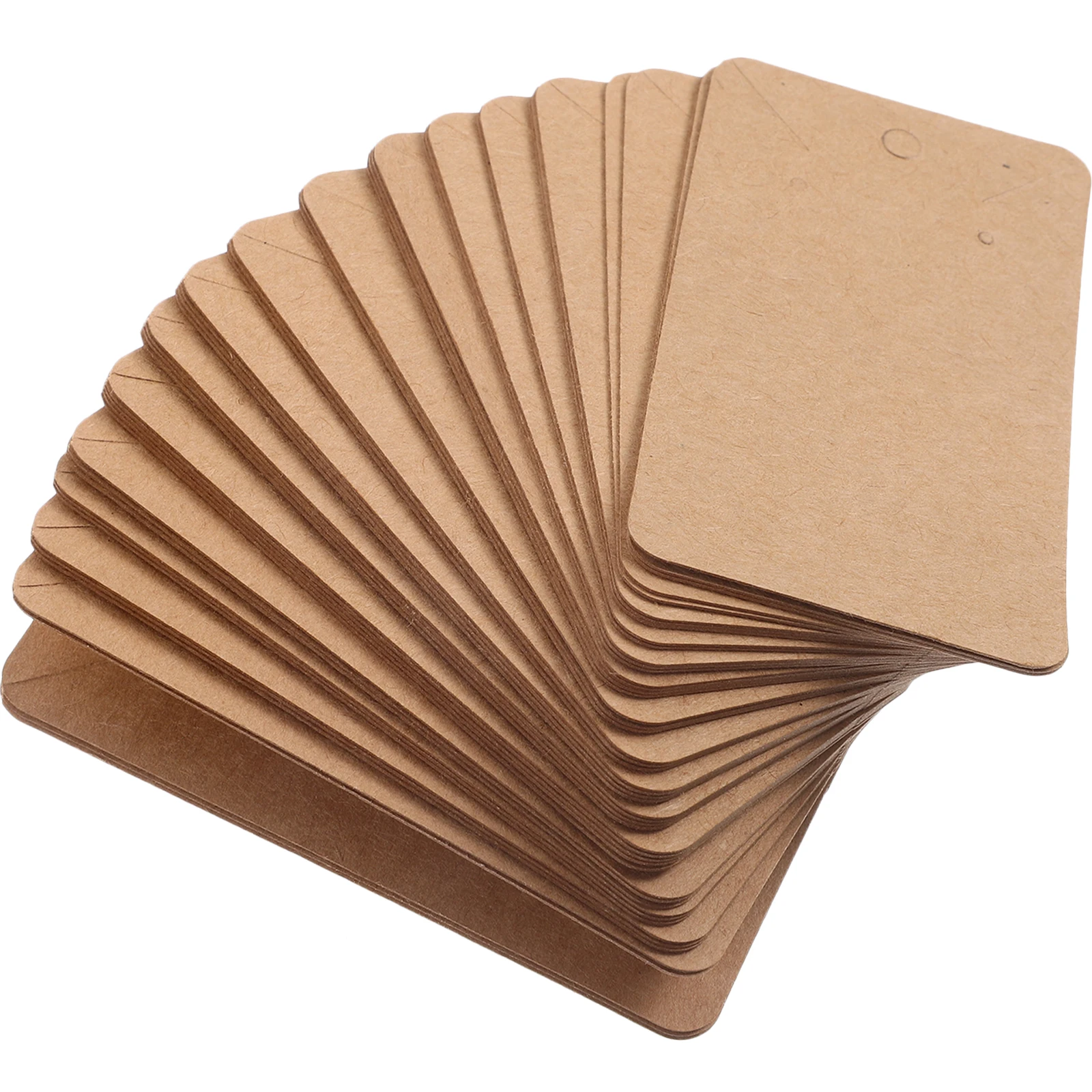 

100pcs Jewelry Display Cards Brown Display Tags for Jewelry Storage Gift Packaging Paper Earring Cards Boxes