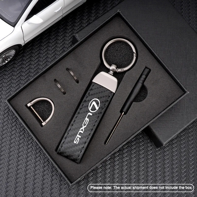 

Car Carbon Fiber Style Keychain Microfiber Leather Key Chain For Lexus F SPORT ES RX NX LS UX LM LX GX LC RZ IS CT GS RC HS SC