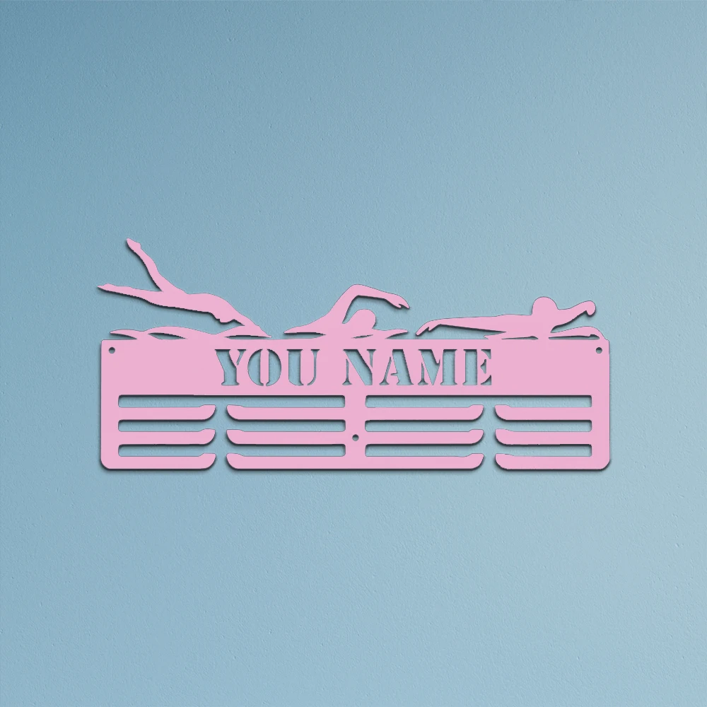 1pc Lovely swim exercise Custom Name Tin Wall Signs Metal Wall Plaque Metal Plate Signs  Decor Living Room Bedroom Removable