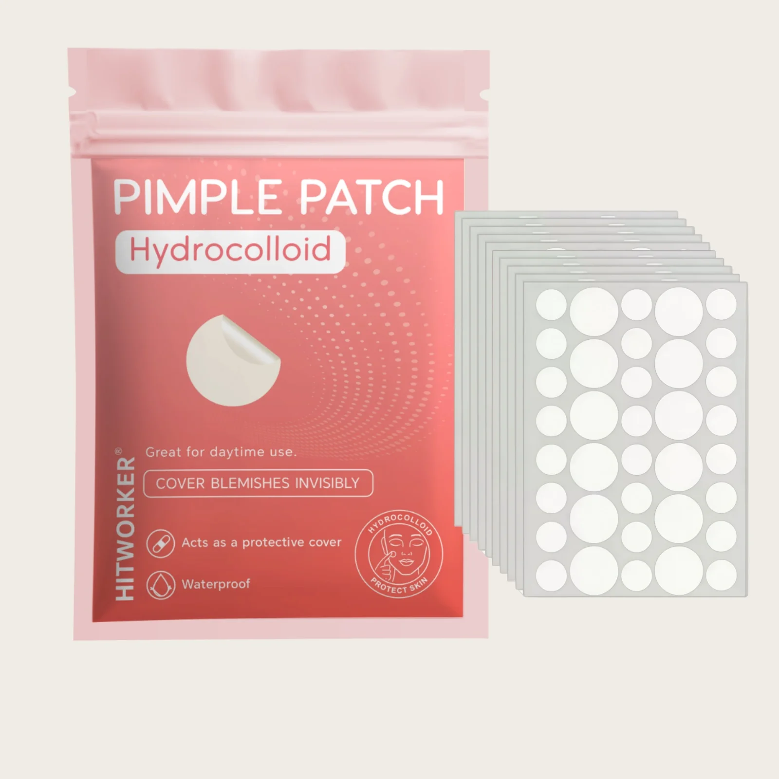 

360 шт. гидроколлоидных невидимых патчей от прыщей, наклейки для маскировки несовершенств, контроля жирности и точечного лечения кожи лица