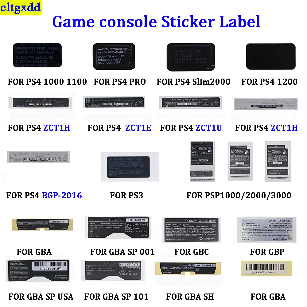 5piece FOR PS3/PS4/PS4 Slim/PS4 Pro FOR GBA/GGB SP/GBC Shell Shielding Label Sealing Host Sealing Label Sticker