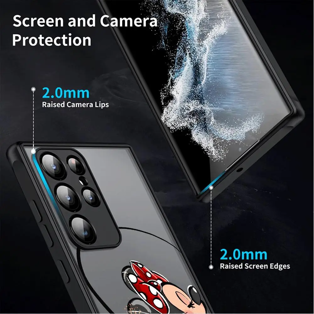 Disney Mickey Minnie Love Phone Case for Samsung Galaxy S23 Ultra S24 S22 Plus S21 S21Plus S20 FE S24Plus Soft Cover image 4