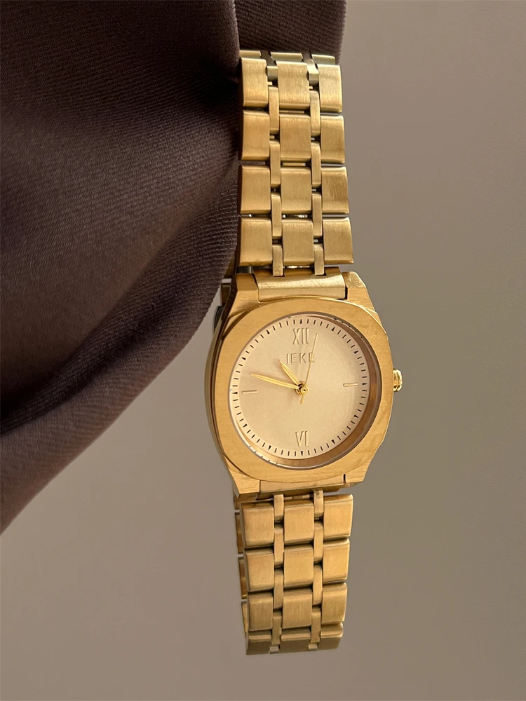 Nieuwe stalen band, prachtig, stijlvol, veelzijdig, hoogwaardig, verfijnd, minimalistisch dameshorloge, een perfect cadeau voor dames.