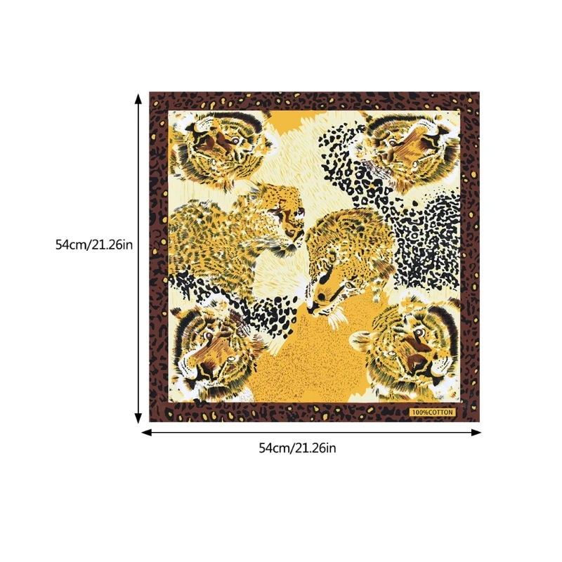 Y1UB 21'' Penutup Kepala Rapper Syal Kepala Bandana Rambut Turban Halus Binatang