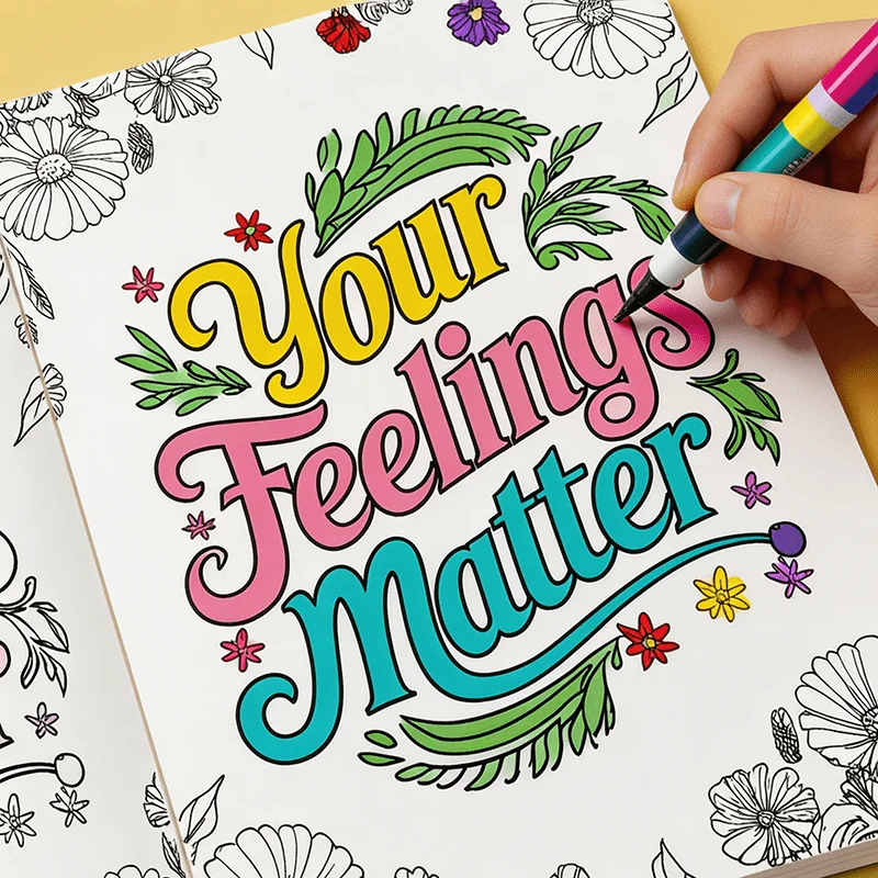 Mental Health Coloring Book for Adults Inspirational Floral Pattern Colouring Pages Stress‑Relief Relaxation Art Activity Book