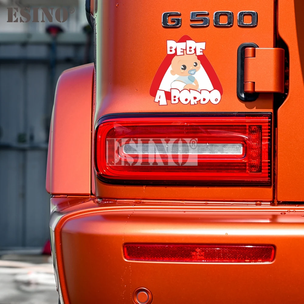Car Styling New PVC Adhesive Decal Boy Baby On Board Bebe A Bordo Cartoon Waterproof Car Body Sticker Pattern Vinyl