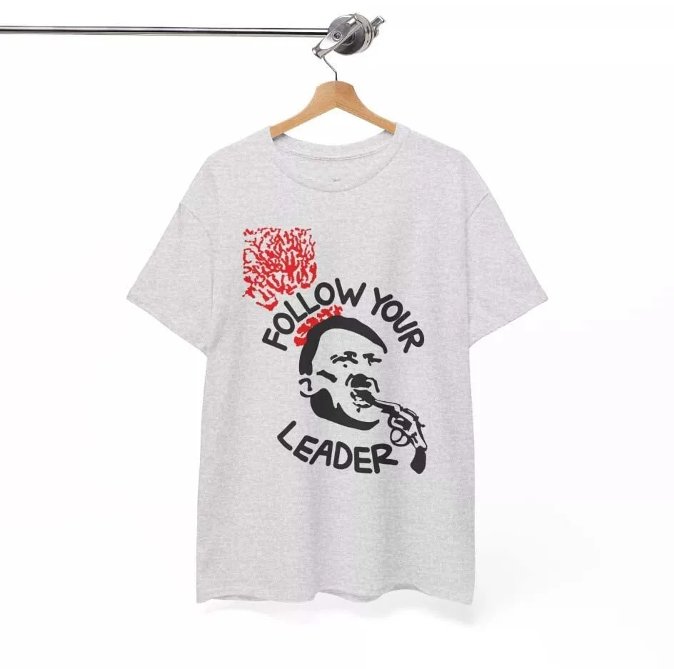 تي شيرت Follow Your Leader، Punk Cust Black Leftover Crack Oj، تي شيرت للجنسين