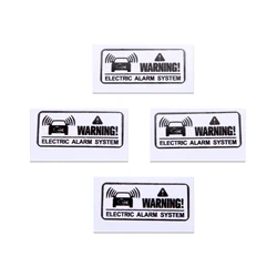 4Pcs/set Self-adhesive Warning Alarm System stickers Do Not Touch Security System Anti Theft Motor Car Window Whole Body Decals