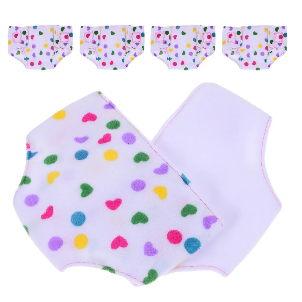

6Pcs Baby Diapers Set Adjustable Reusable 18 Inch Diapers Clothes Accessories Pretend Play for American Dress Up