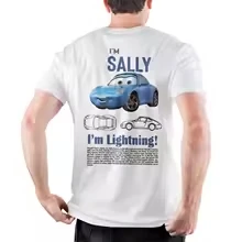 Ladies Sally I'm Lightning Cars T-Shirt McQueen Cotton Creative Short Sleeve Crew Neck T-Shirt Plus Size Male and Female Couples