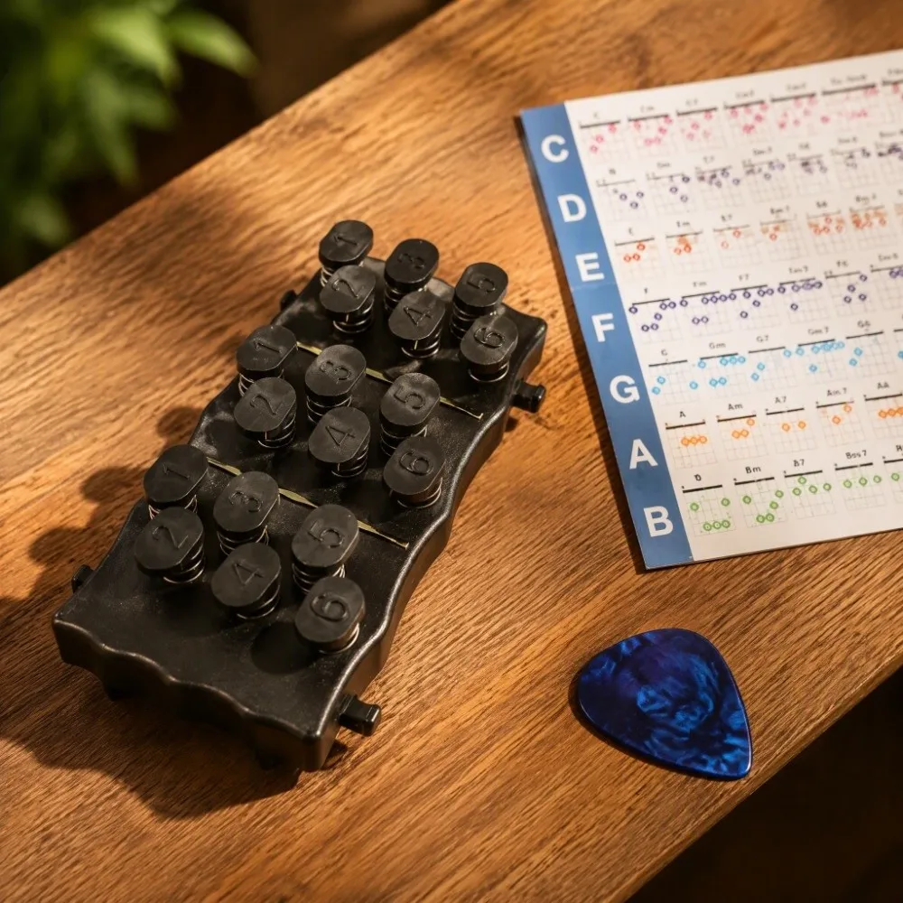 18 Buttons Guitar Chord Trainer One Click Easy Press Guitar Chord Assisted Learning Tool Chord Conversion Hand Posture