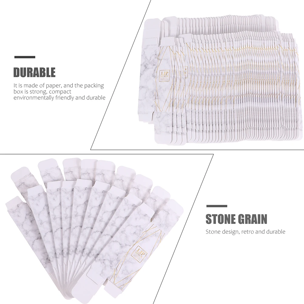 

50pcs Lipstick Paper Gift Gift Container Box For Lip Gloss Balm Storage Travel Organizer Packaging Container