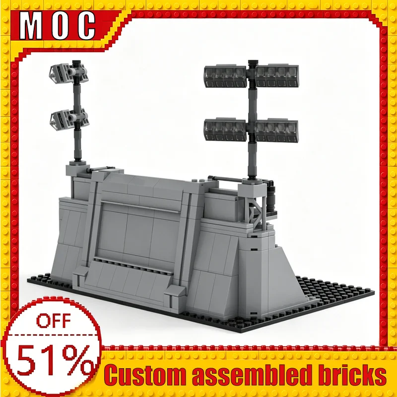 545PCS Customize Palisade War Series Transforming Fortification Diorama MOC Model Building Blocks DIY Assembly Educational Gift