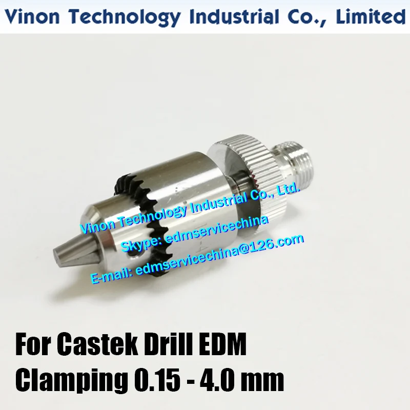 Castek Drill EDM Spanner Drill Chuck+Adapter Set for Clamping Tube Ø0.15-Ø4.0mm for Small Hole EDM Drilling Machine CASTEK