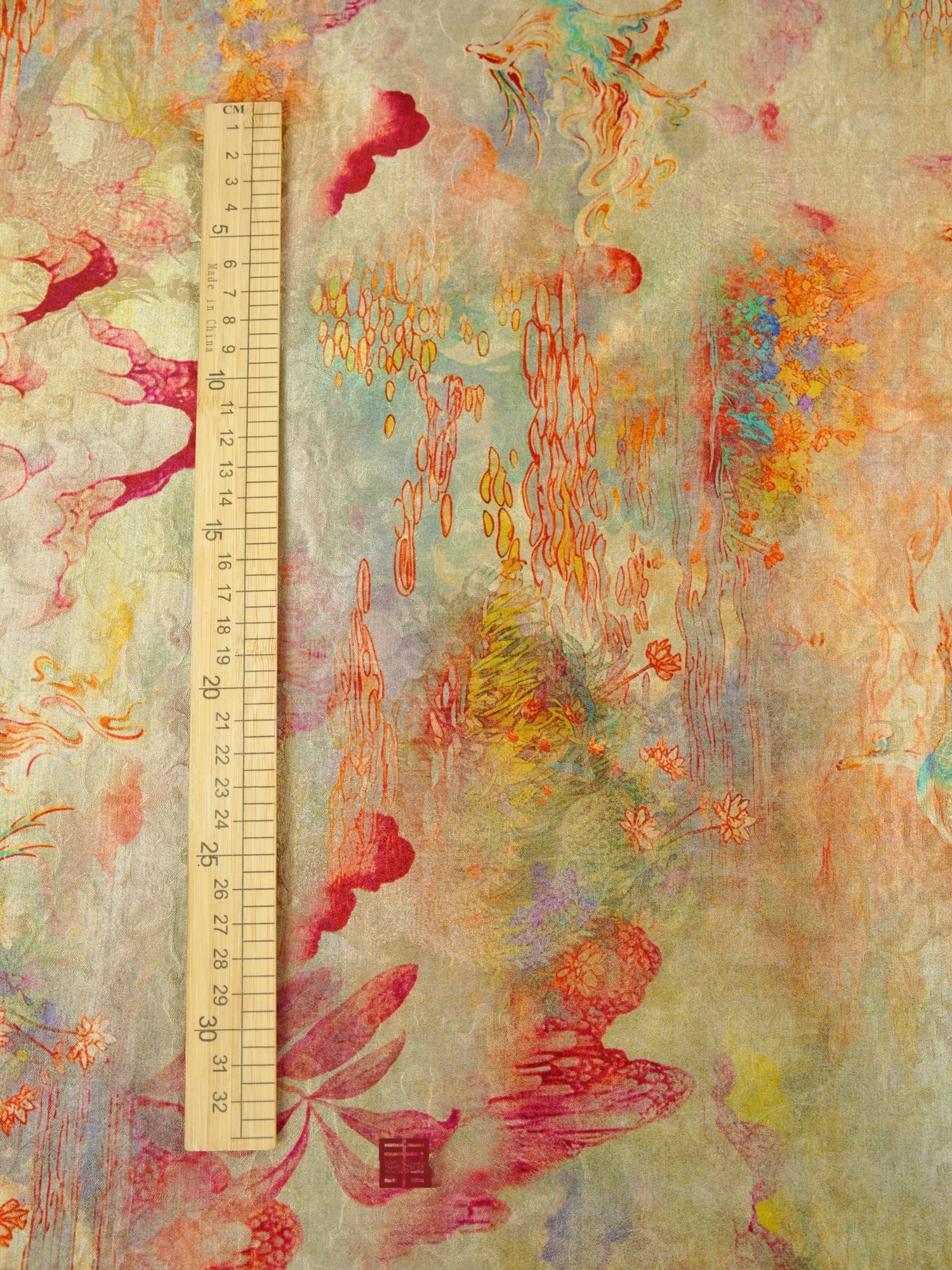 

Новая шелковая ткань в китайском стиле с принтом гор и морей для платьев ханьфу, ципао и декоративных поделок своими руками