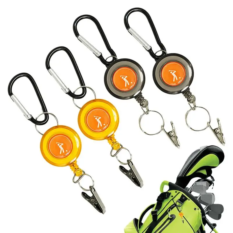 Retractable Keychain Adjustable Golf Clip Telescopic Keychain Outdoor Recreation Keychain Golf Clip For Golf Club Head Covers